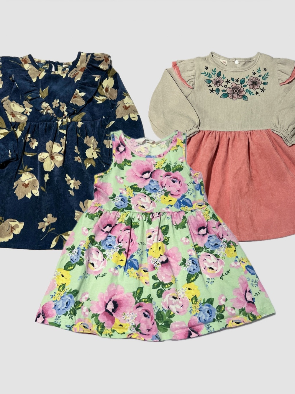 Toddler Girls Floral Dress Lot Size 90 2T Cottagecore Boho Faithtur H&M